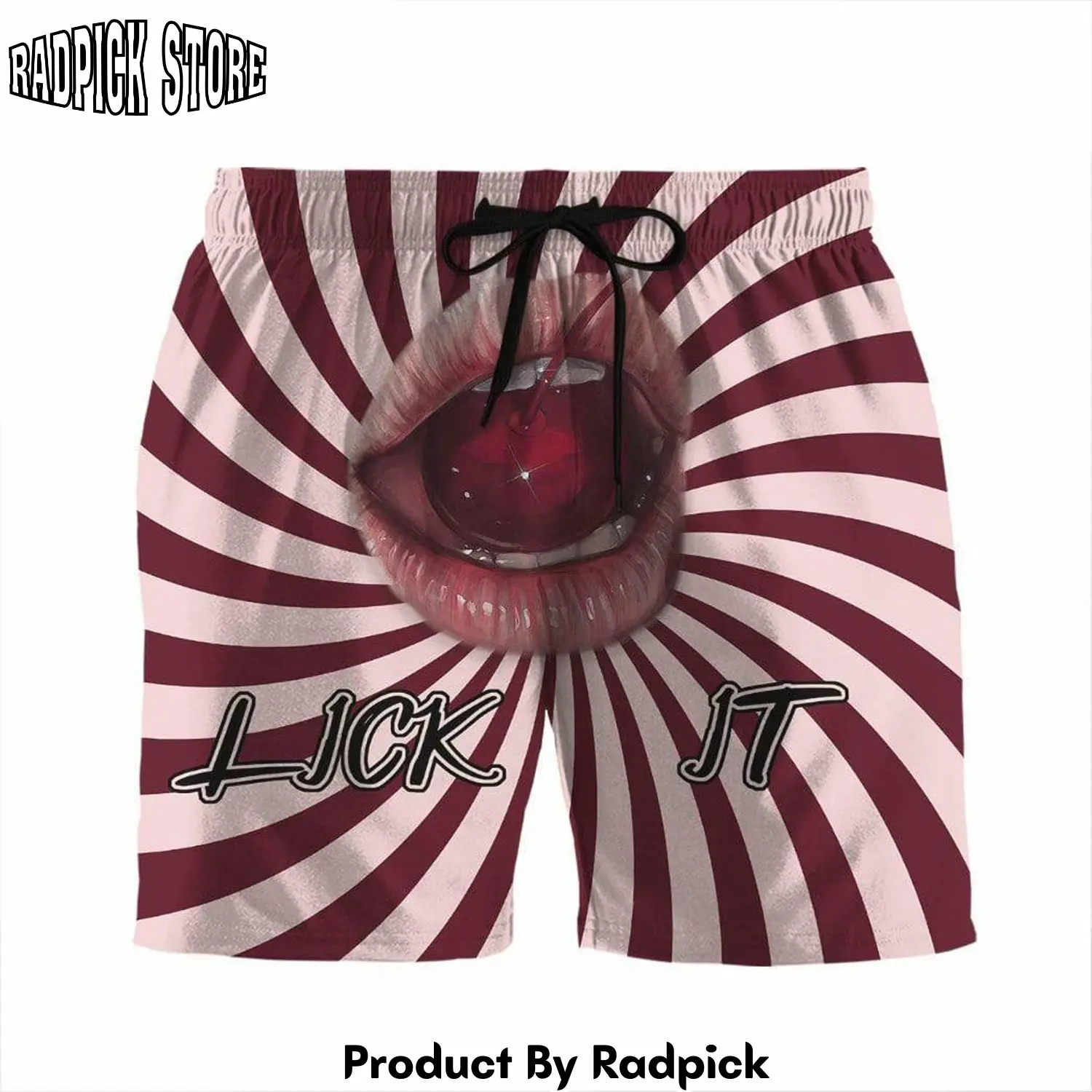 Radpick 3d lick it my love custom beach shorts swim trunks rp631383